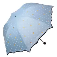 天堂伞 格林童话银色月光布防紫外线三折蘑菇铅笔晴雨伞 天兰33077E