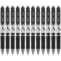 得力S01按动中性笔0.5mm12支/盒(2盒起售)