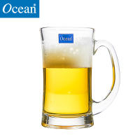 Ocean进口无铅玻璃加厚款啤酒杯带把扎啤杯酒吧家用耐热泡茶杯红茶杯