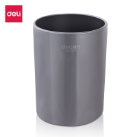 得力(deli) 907·笔筒 办公商务笔插 简约大方笔座 办公用品 笔类收纳 黑色