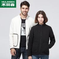 [直营]木林森(MULINSEN)情侣户外摇粒绒男女抓绒衣开衫外套保暖时尚立领上衣贴袋舒适抓绒衣