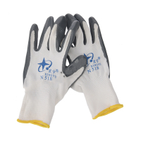 星宇 十三针白尼龙丁腈涂掌手套 N518 7码 灰色涂层12副/包(包)