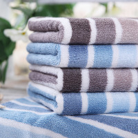 爱竹人 单条条纹毛巾(软盒) 混色（H）