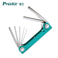 宝工(Pro'sKit)8PK-021L折叠型星孔扳手组 进口星型梅花起子组 螺丝刀8支T9H~T40