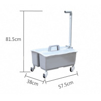 益而高 意大利CT施达迷你喷推清洁车 拖把地拖带轮手挽储物桶连盖带轮 双叠喷推手挽桶