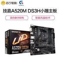 技嘉 A520系列小雕主板支持AMD R5 3500x 3600x 3700x 技嘉A520M DS3H主板