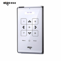 爱国者(AIGO) 1TB USB3.0 移动硬盘M21触控式 自动休眠上锁 数字加密移动硬盘 银色