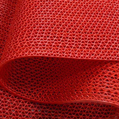 海斯迪克 HK-53 塑胶防滑垫 镂空防水垫地毯浴室防滑垫网格垫子门垫 红色加密加厚5宽1.2m×1m 多拍不截断
