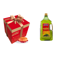 稻香村八月十五聚团圆月饼礼盒300g +贝蒂斯橄榄葵花油(4L)