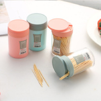 推盖牙签筒塑料牙签罐定制100只