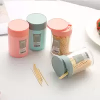 推盖牙签筒塑料牙签罐定制100只