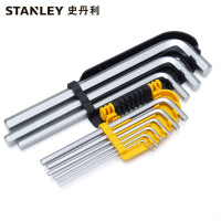 史丹利STANLEY 9件套公制内六角扳手1.5-10mm 六棱内六方螺丝刀L型 STMT92619-8-23