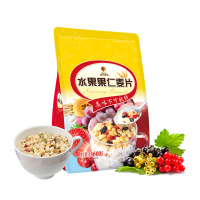 南农 水果果仁燕麦片早餐食品 即食代餐 冲饮谷物杂粮干吃零食 水果果仁麦片 600g