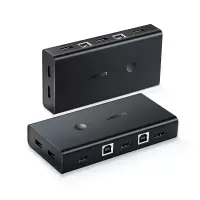绿联 KVM切换器HDMI切屏器2进1出 USB多功能打印共享器 HDMI 2进1出 KVM切换器 50744