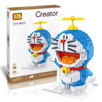 俐智(Loz)积木小颗粒卡通动物积木 儿童拼装玩具迷你颗粒儿童节礼物玩具 9031哆啦A梦存钱罐/1570PCS