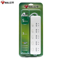 BULL公牛 GN-312 超功率保护10A 插座 5位分控5开充电器插座(全长3米) 2个价格