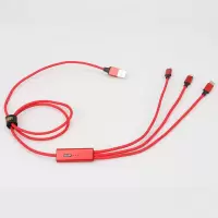 乐默精编定时一拖三数据线   LCB-120 颜色随机