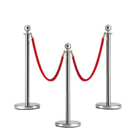 宽迈 8253 礼宾柱围栏 一米线护栏杆 机场栏杆座隔离带警戒线(不锈钢立柱1根 不含挂绳)