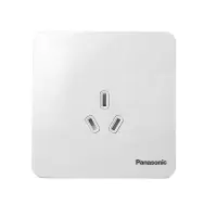 松下(Panasonic) 松下曲悦86型白色开关插座大面板三孔插座10A
