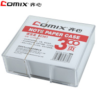 齐心 B2361简便易取便签盒 便签纸 记事贴告示纸 配纸107*96mm 透明(5盒/件)(XF)