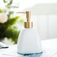 企购优品陶瓷乳液分装瓶按压瓶金字塔形亮光白色乳液瓶 金字塔白色(单位:个)