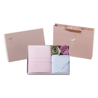 爱竹人 居家四件套（一条条锻毛巾+一条条锻浴巾+两条纱布方巾 混色）（H）