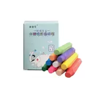 儿童无尘粉笔 彩色水溶性绘画粉笔 10色10支装