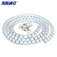 海斯迪克 gnjz-1378PE理线器包线管 配理线夹 电线整理缠线管护套 集线束线管电线管10米 白色 直径10mm