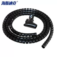 海斯迪克 gnjz-1378PE理线器包线管 配理线夹 电线整理缠线管护套 集线束线管电线管10米 黑色 直径30mm