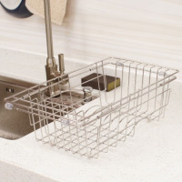 欧润哲(ORANGE) 106411 不锈钢长方伸缩沥水篮 水槽洗菜盆 单个装