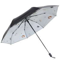 天堂伞手动折叠学生帅气款晴雨两用伞男女防晒遮阳太阳伞 粉绿色