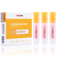 269得力S625荧光笔 橙黄色荧光笔考试复习标记笔