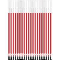 283得力 学生中性替芯0.5mm全针管(红)A702 中性笔笔芯 水笔签字笔替芯