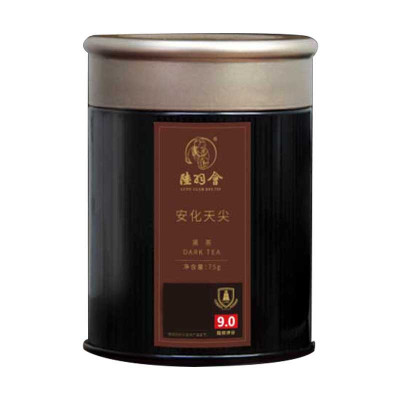 陆羽会安化黑茶安化天尖茶一级黑茶小黑罐75g