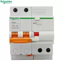 施耐德(Schneider)空气开关E9系列断路器空开漏电保护器家用开关总闸保护2P带漏保 16A