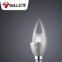 BULL公牛 3000KE14 3W银色蜡烛灯泡 吊顶灯小灯泡氛围灯 80个/箱 单个价格 单箱起订