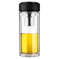 万象(WANXIANG) V20L 315ML 皮纹黑 双层玻璃杯(ZC)