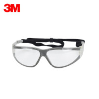 3M 11394 护目镜劳保防护眼镜抗冲击男女款透明防雾涂层镜片送眼镜绳1根 1副装 透明色(单位:副)