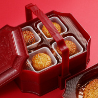 ZHMD万寿斋广式中秋月饼高端月饼礼盒--古情提篮1140g