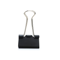 得力 48只25mm黑色长尾夹票夹 金属燕尾夹票据夹子 办公用品 中号 8564 1盒