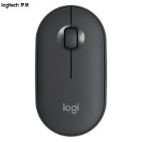 罗技 (Logitech) Pebble 鹅卵石轻薄型静音鼠标 时尚鼠标 石墨黑(XF)
