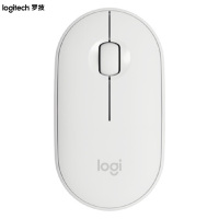 罗技 (Logitech) Pebble 鹅卵石轻薄型静音鼠标 时尚鼠标 米白色(XF)