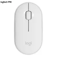 罗技 (Logitech) Pebble 鹅卵石轻薄型静音鼠标 时尚鼠标 米白色(XF)