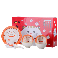 企业专享 招财猫套装 六碗六匙一盘 起订量100