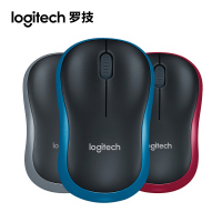 罗技(Logitech)M185 无线鼠标办公笔记本台式电脑无限鼠标无线省电鼠标(黑色蓝边)(XF)