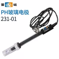 雷磁 pH复合电极E-201-C E-301-F型65-1-C 可充式实验酸碱检测台式酸度计 BNC玻璃探头231-01