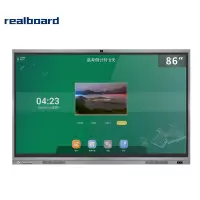 realboard会议平板交互式86英寸智能教学电子白板远程视频无线同屏一体机商务培训办公投影显示器LFTR98CT1
