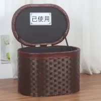 鞋套筐样板间鞋套凳物业回收箱带盖试衣间穿鞋凳拖鞋回收箱储物凳