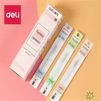 得力A32887中性笔替芯 水笔芯 学生办公通用笔芯 黑色 黑色(QH)