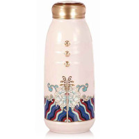 乾唐軒 锦上添花随身杯 粉红+手工彩釉+贴花+鎏金